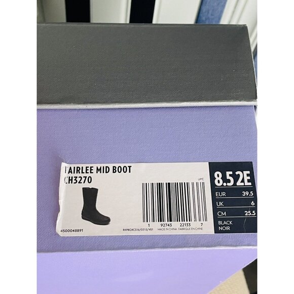 Aravon Fairlee Mid Boot Black Leather Size 8.5 2E Waterproof Women’s NEW Winter - Picture 7 of 7